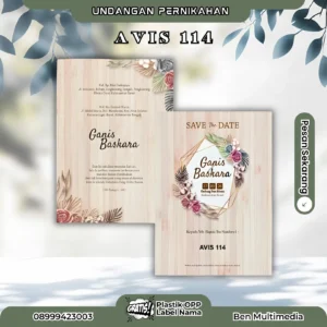 Cetak Undangan Pernikahan AVIS 114