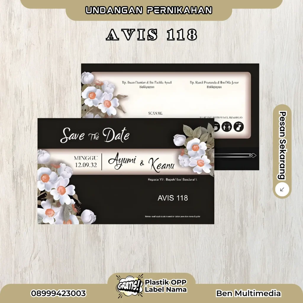 Template Blangko AVIS 117-122 Siap Edit untuk Undangan 3 Cetak AVIS 118 Blangko Undangan