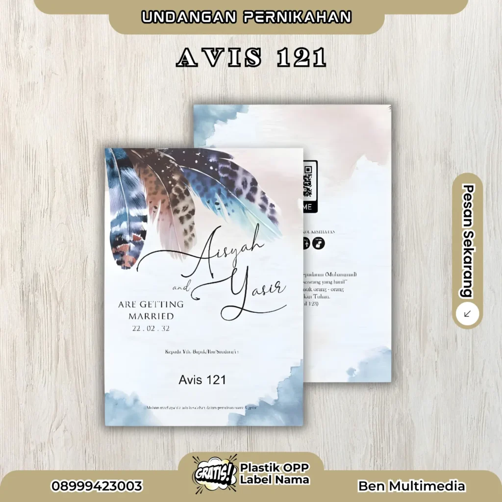 Template Blangko AVIS 117-122 Siap Edit untuk Undangan 6 Cetak AVIS 121 Blangko Undangan