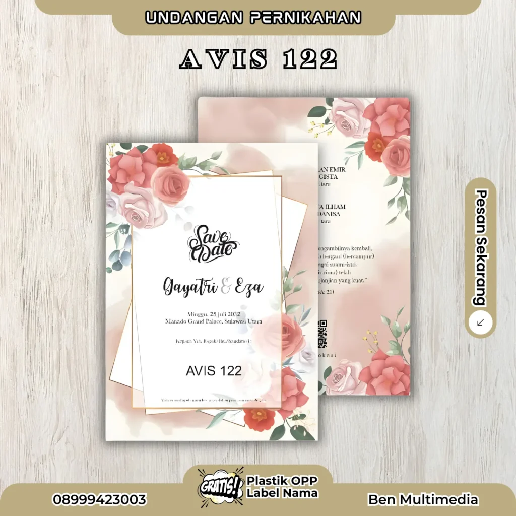Template Blangko AVIS 117-122 Siap Edit untuk Undangan 7 Cetak AVIS 122 Blangko Undangan