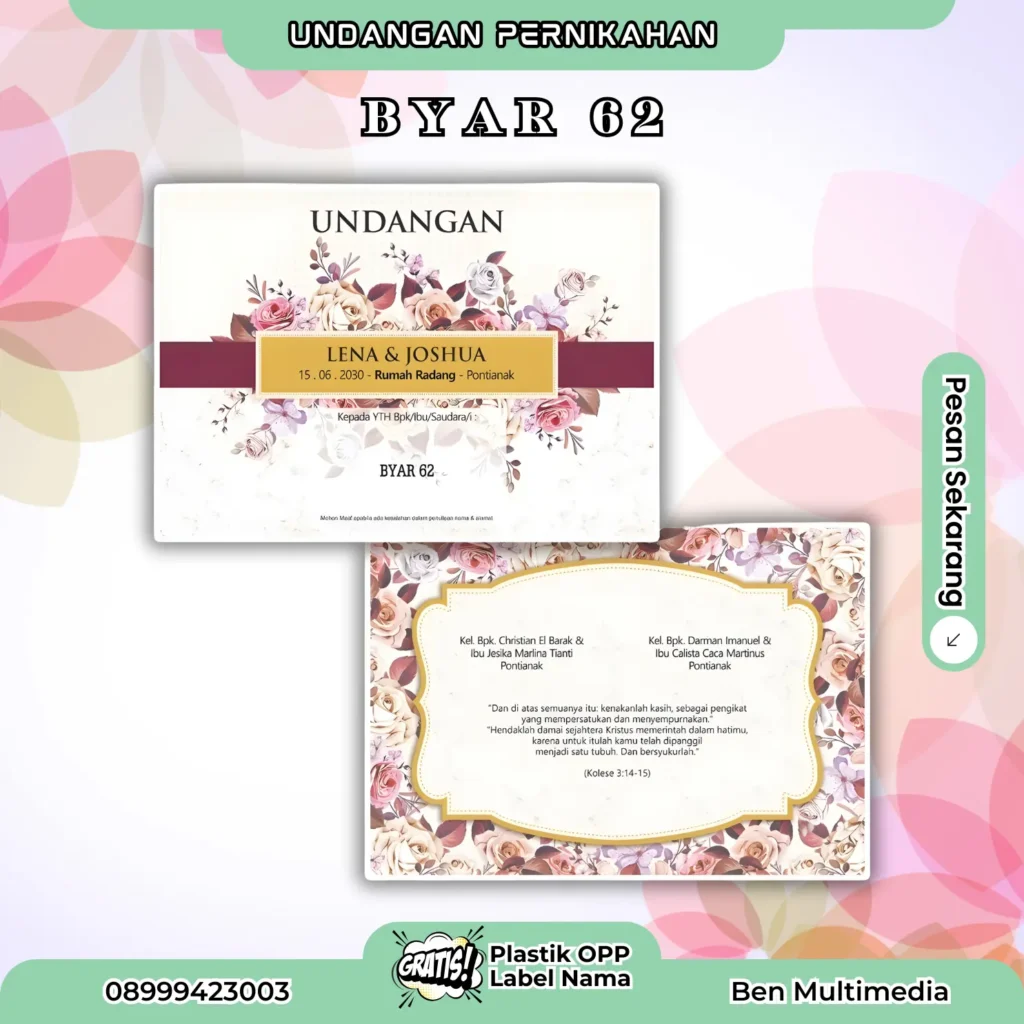 Cetak Byar 62 Blangko Undangan