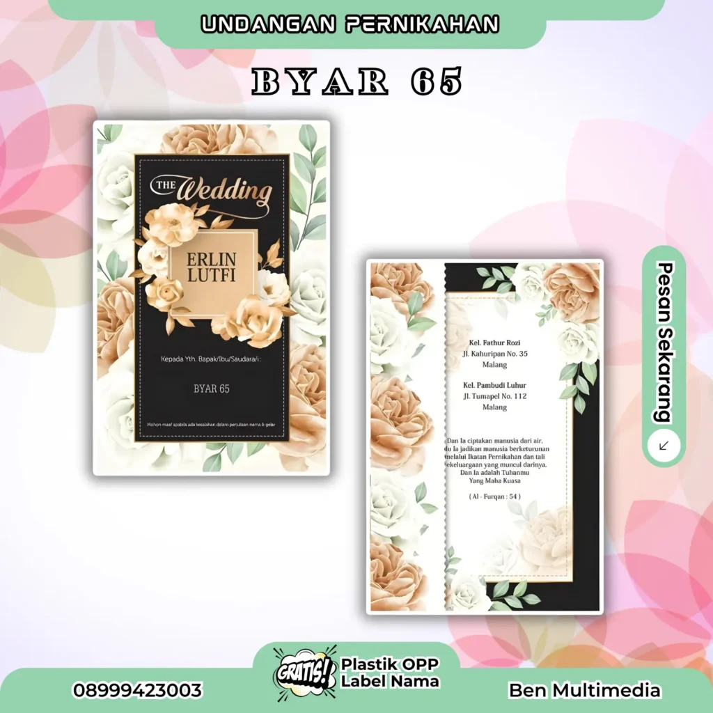Cetak Byar 65 Blangko Undangan