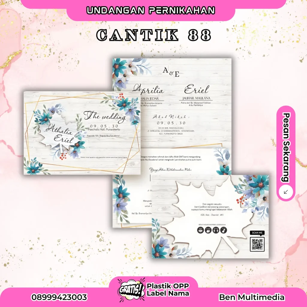 Cetak Blangko Undangan Cantik 88