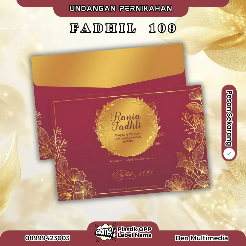 Percetakan Undangan Fadhil 109