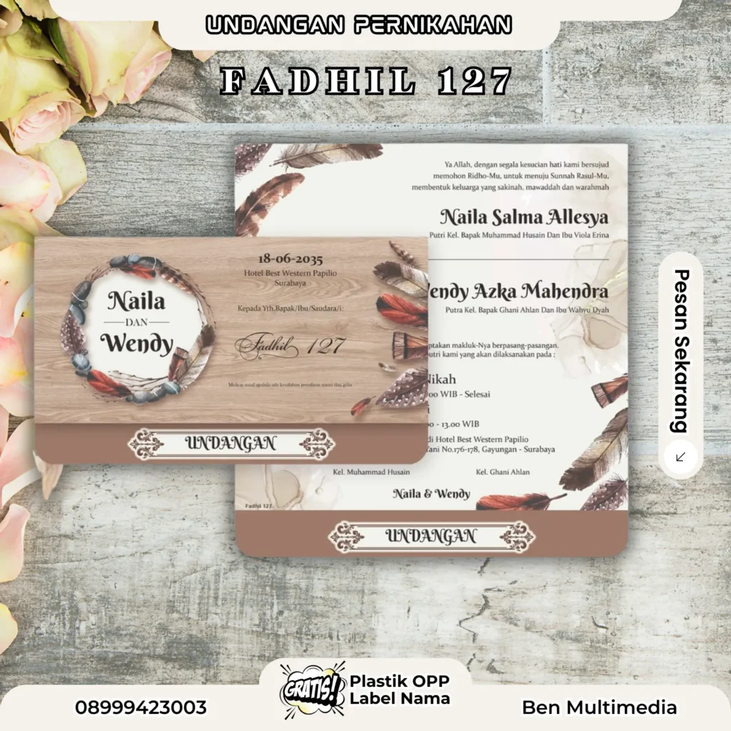 Cetak Undangan Pernikahan Fadhil 127