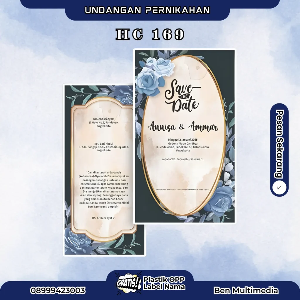 Cetak HC 169 Undangan Pernikahan