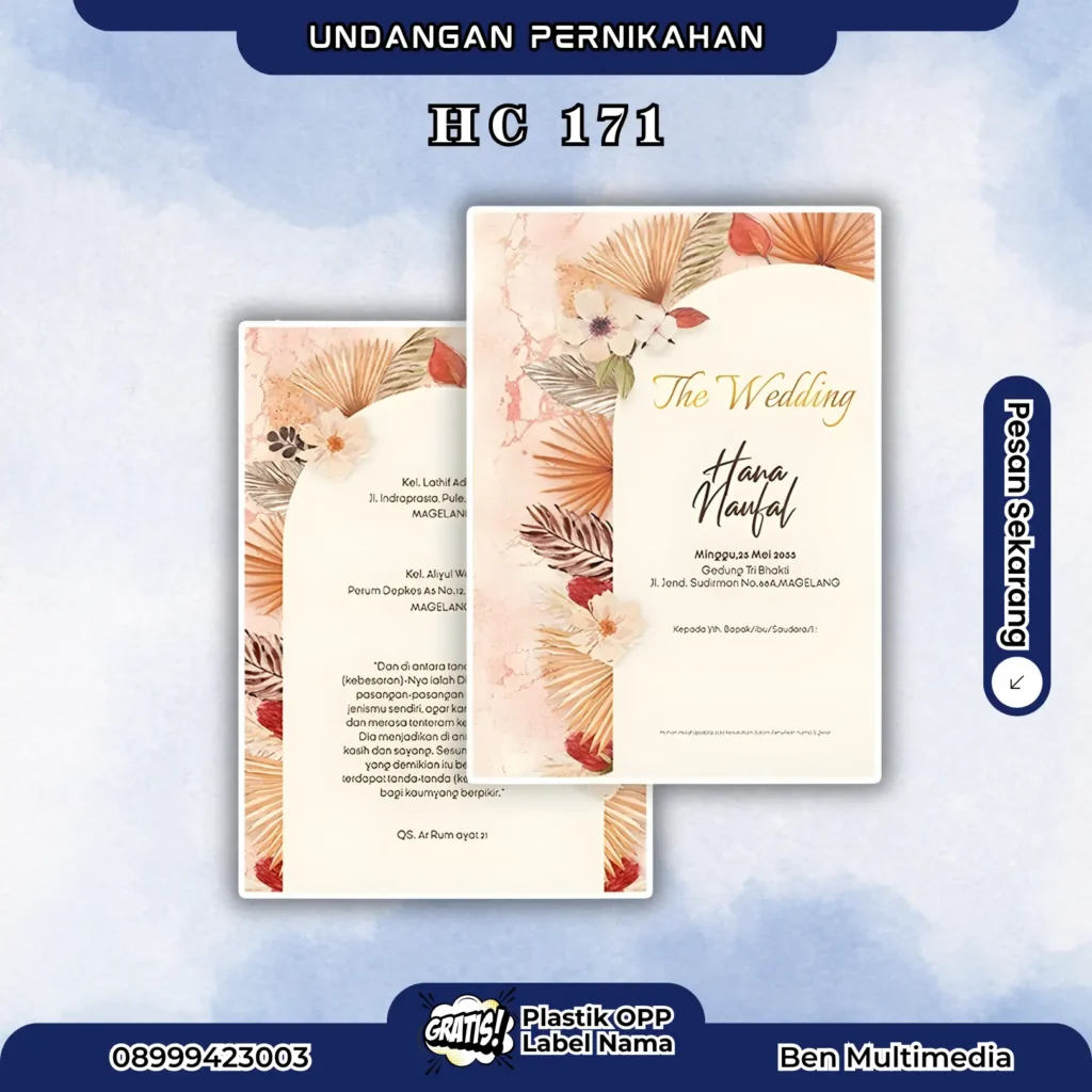 Cetak HC 171 Undangan Pernikahan