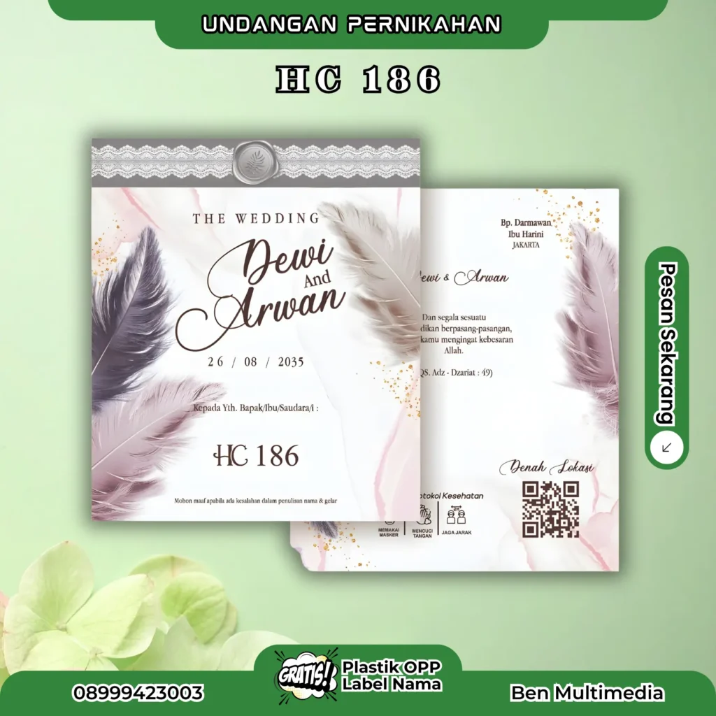 Jasa Percetakan Cetak Undangan HC 186