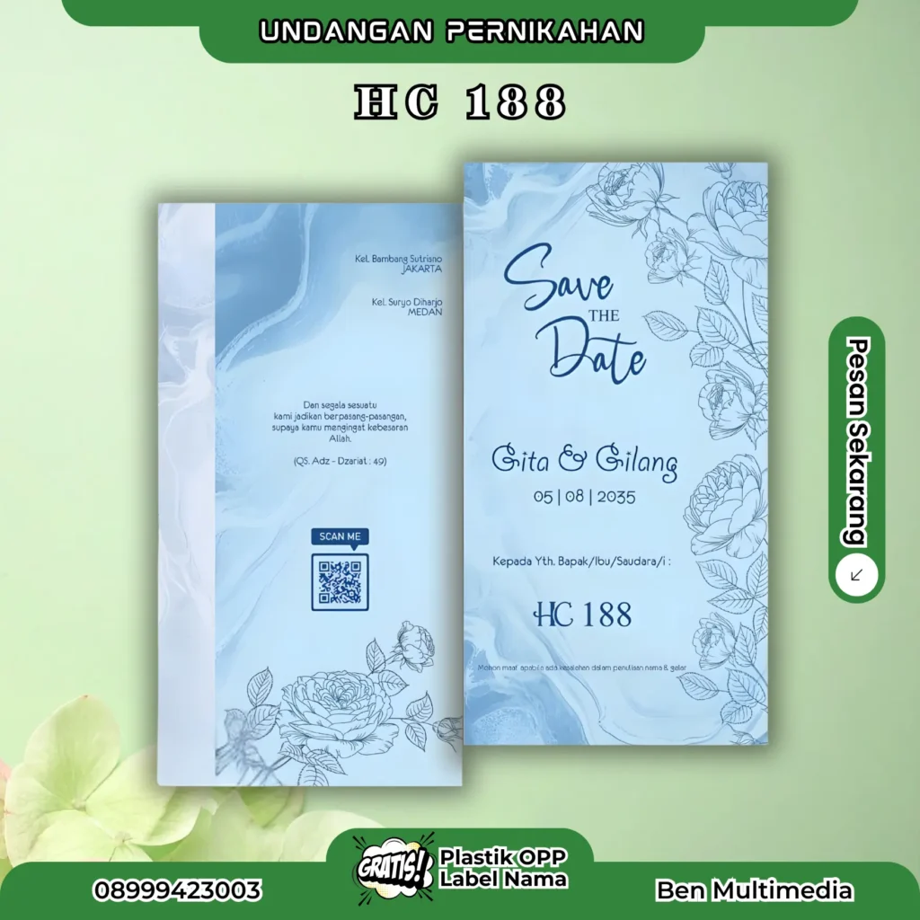 Jasa Percetakan Cetak Undangan HC 188