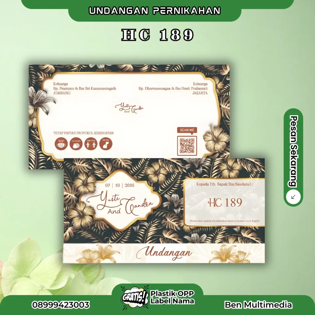 Jasa Percetakan Cetak Undangan HC 189