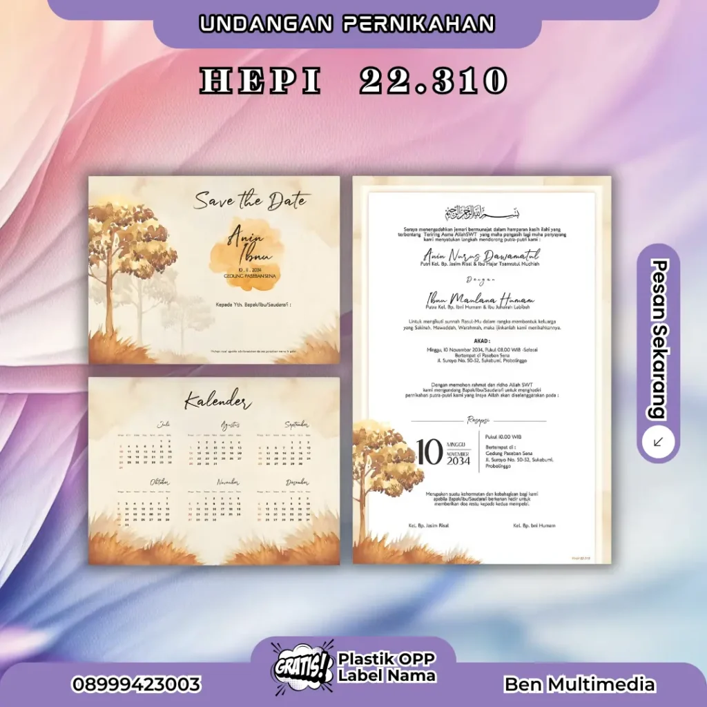 Cetak Hepi 22.310 Blangko Undangan