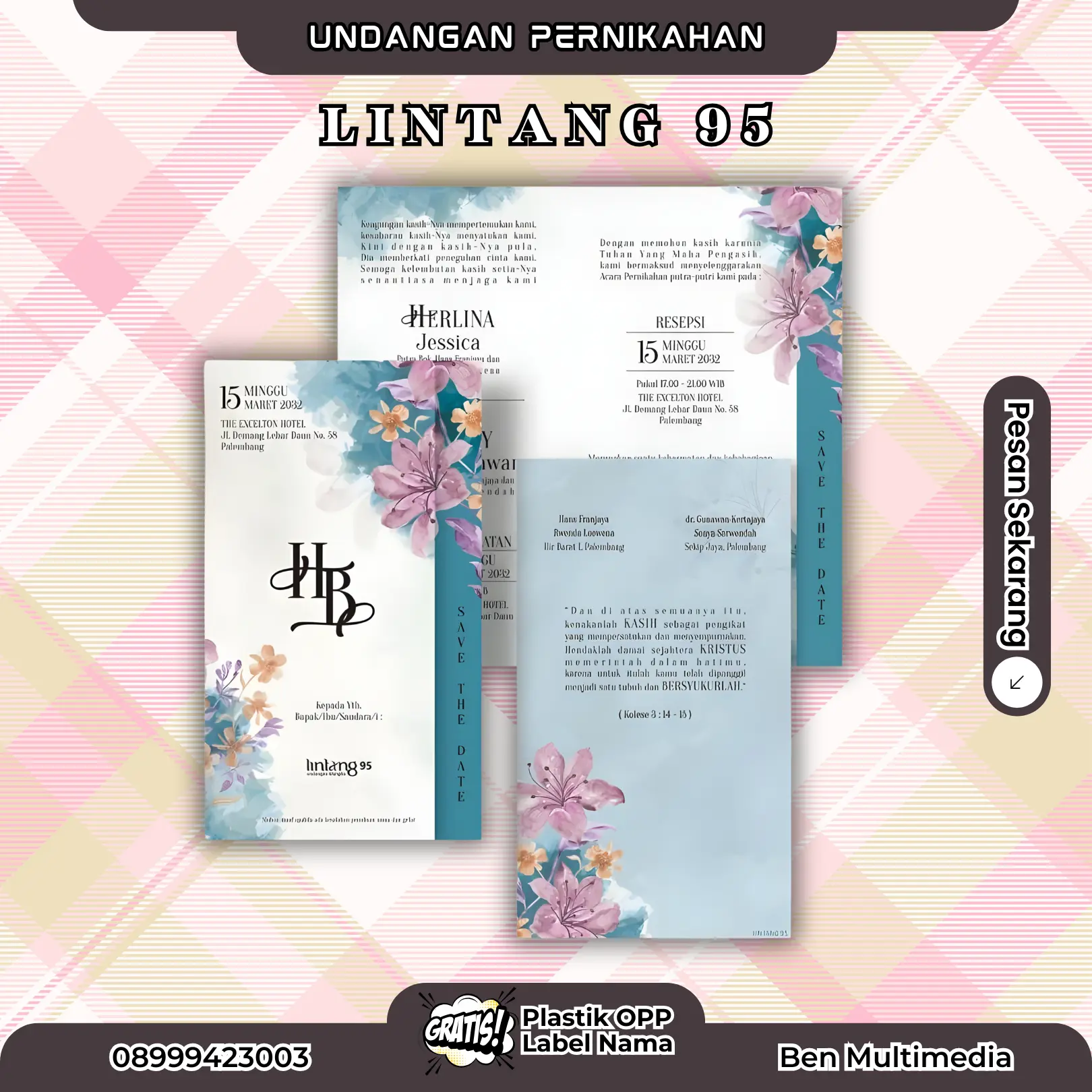 Cetak Undangan Pernikahan Lintang 95