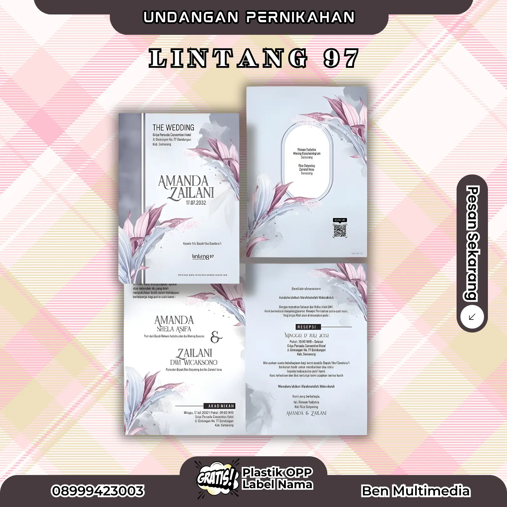 Cetak Undangan Pernikahan Lintang 97