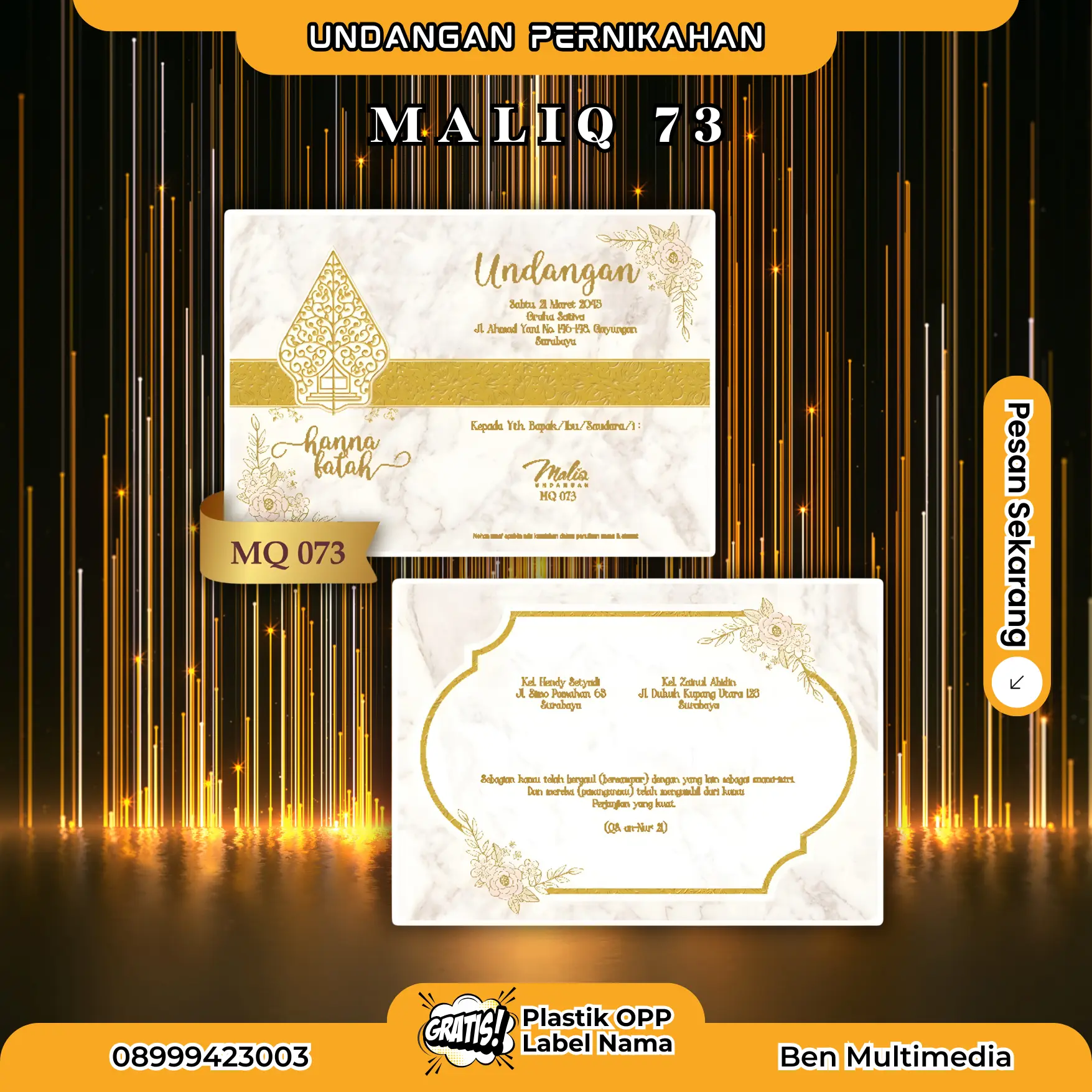Cetak Blangko Undangan Maliq 73