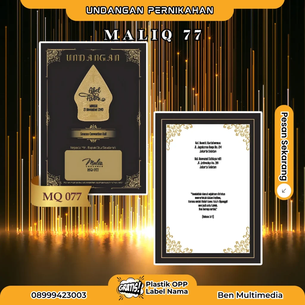 Cetak Blangko Undangan Maliq 77