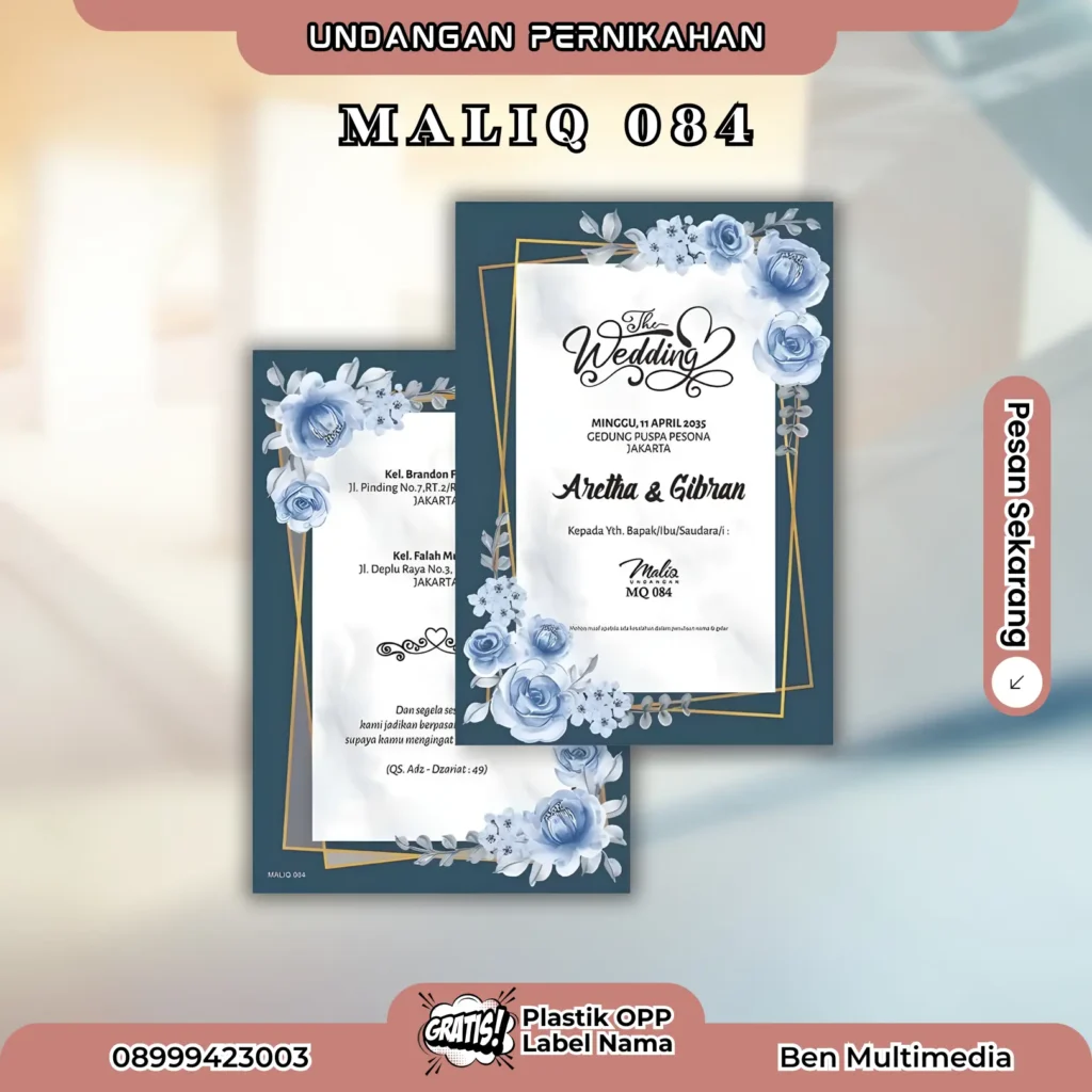 Template Blangko Maliq 83-87 File CorelDRAW Siap Pakai 3 Cetak Undangan Pernikahan Maliq 84
