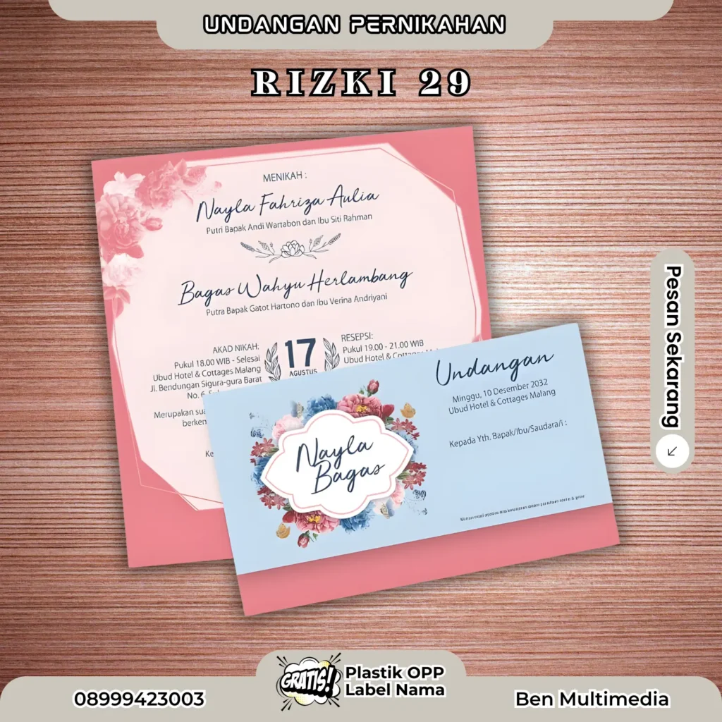 Cetak Blangko Undangan Rizki 29