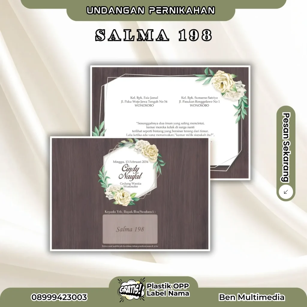 Template Blangko Salma 197-201 CDR Siap Edit Lengkap 3 Jasa Cetak Undangan Salma 198
