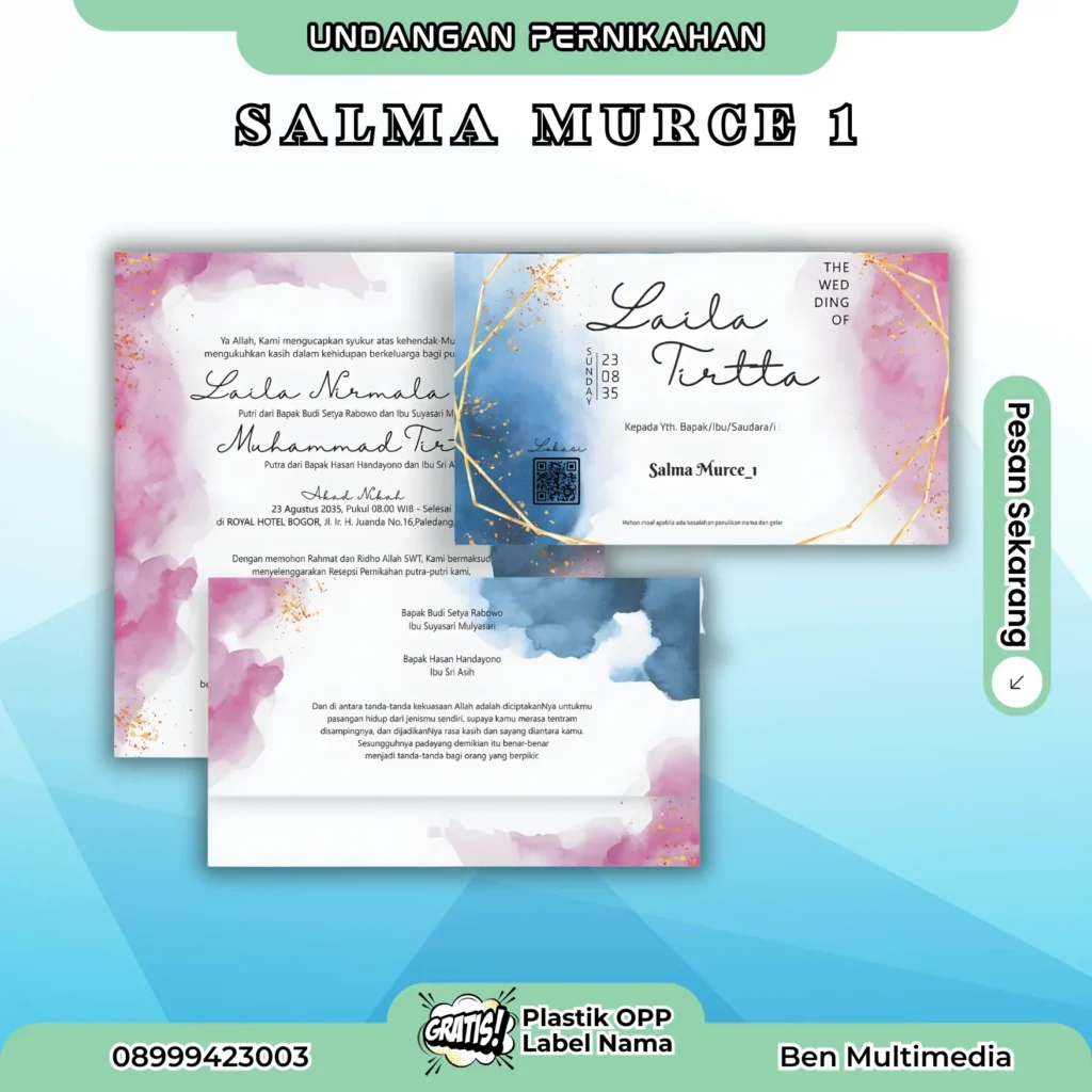 Cetak Undangan Salma Murce 1