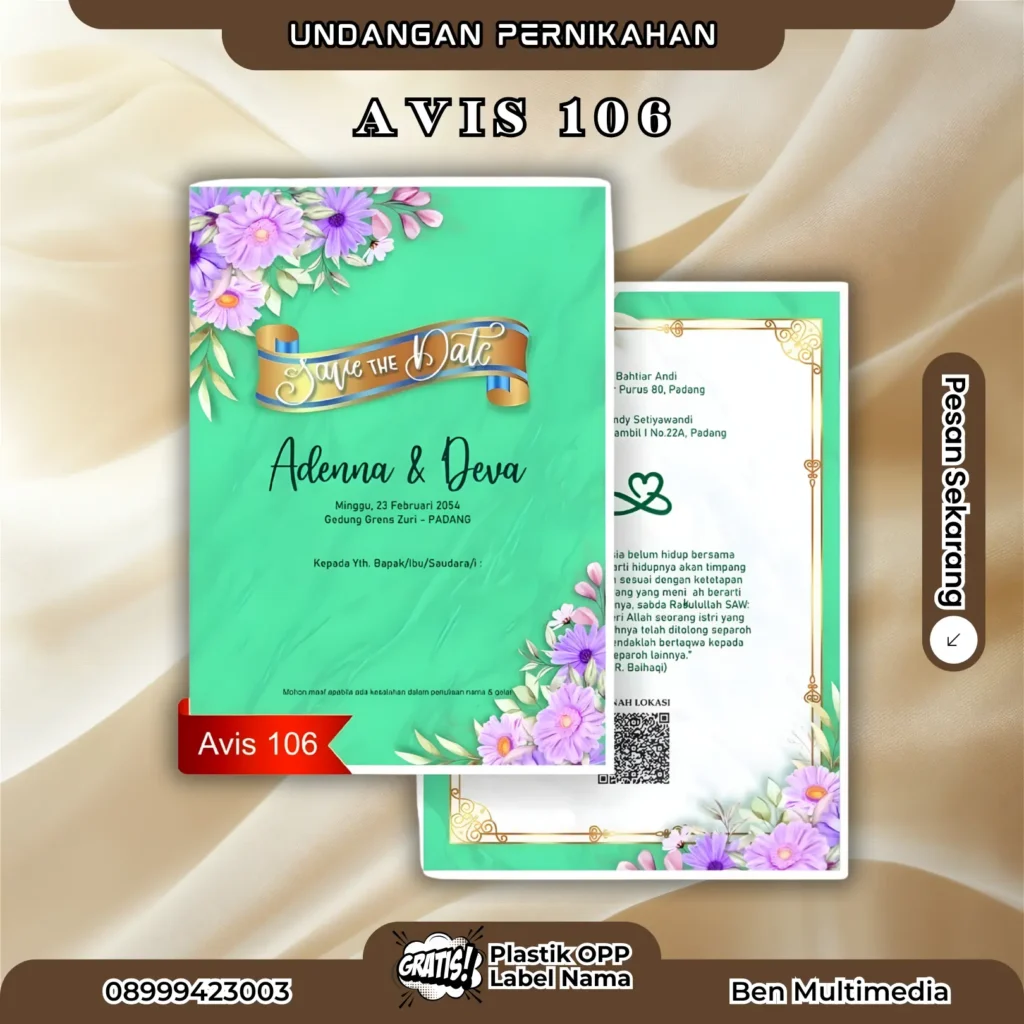 Template Blangko AVIS 106-110 File Setting Undangan Cetak 2 Cetak Blangko Pernikahan Avis 106