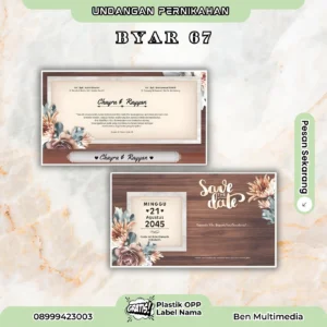 Percetakan Undangan Pernikahan Byar 67