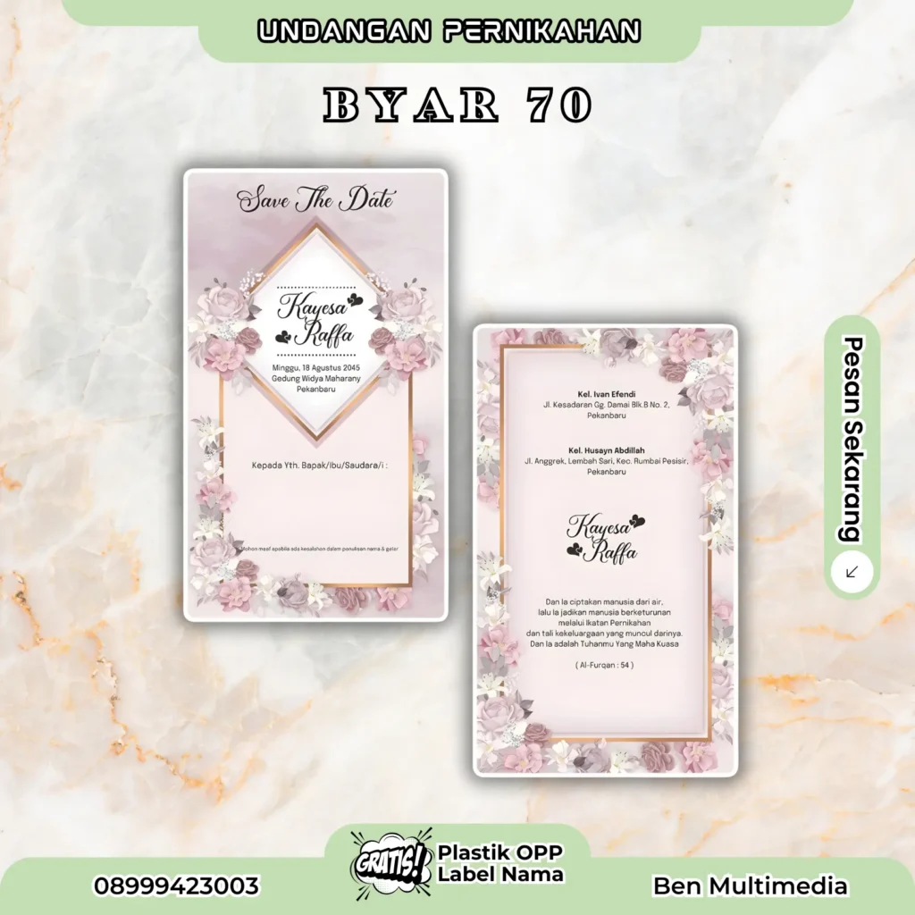 Template Blangko Byar 67-72 File CDR Lengkap Siap Edit 5 Percetakan Undangan Pernikahan Byar 70
