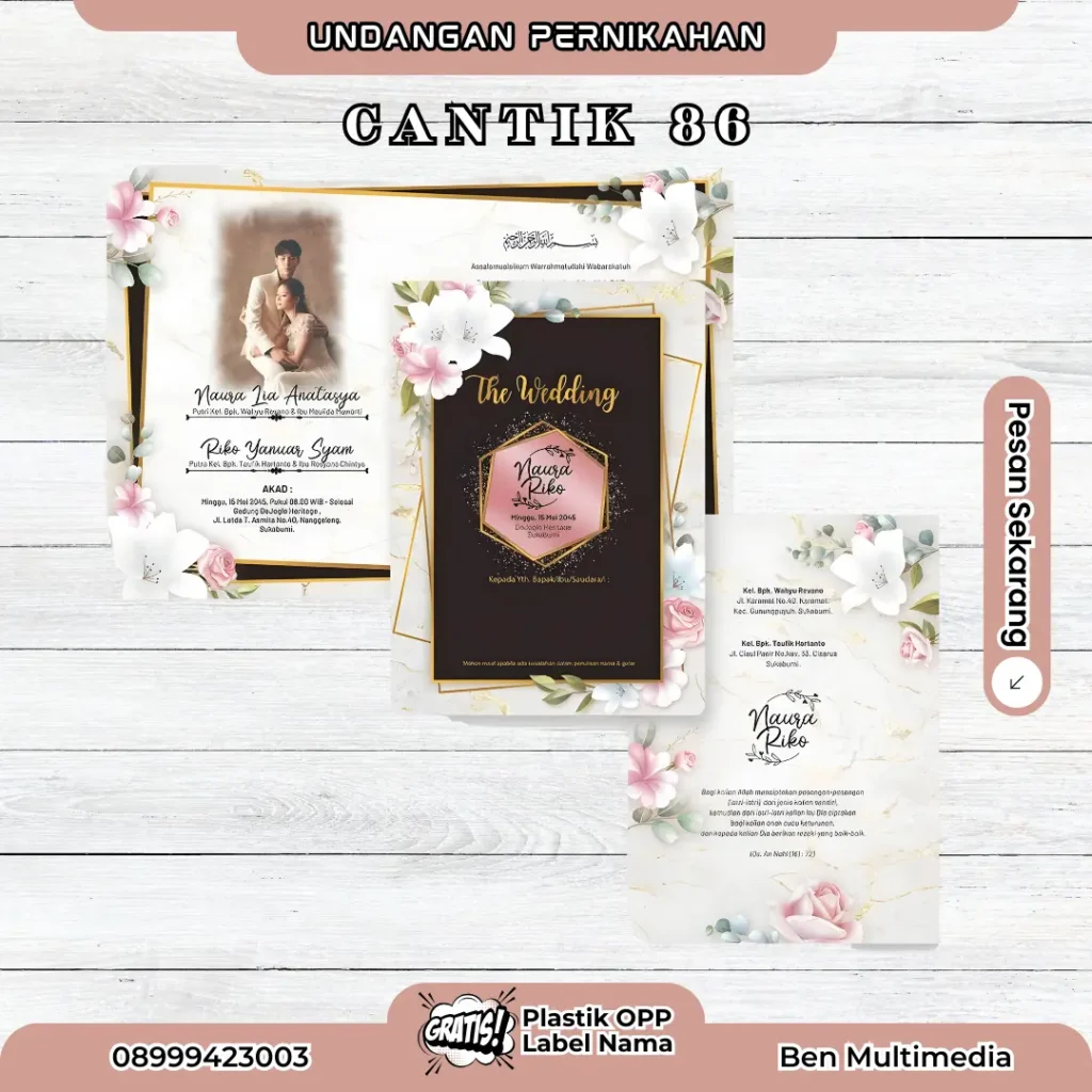Percetakan Blangko Undangan Cantik 86