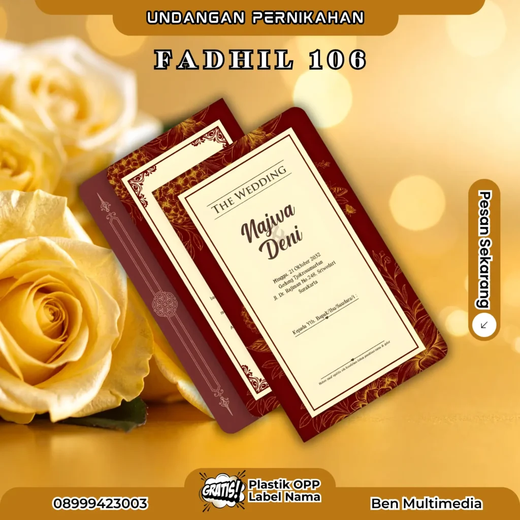 Cetak Fadhil 106 Blangko Pernikahan