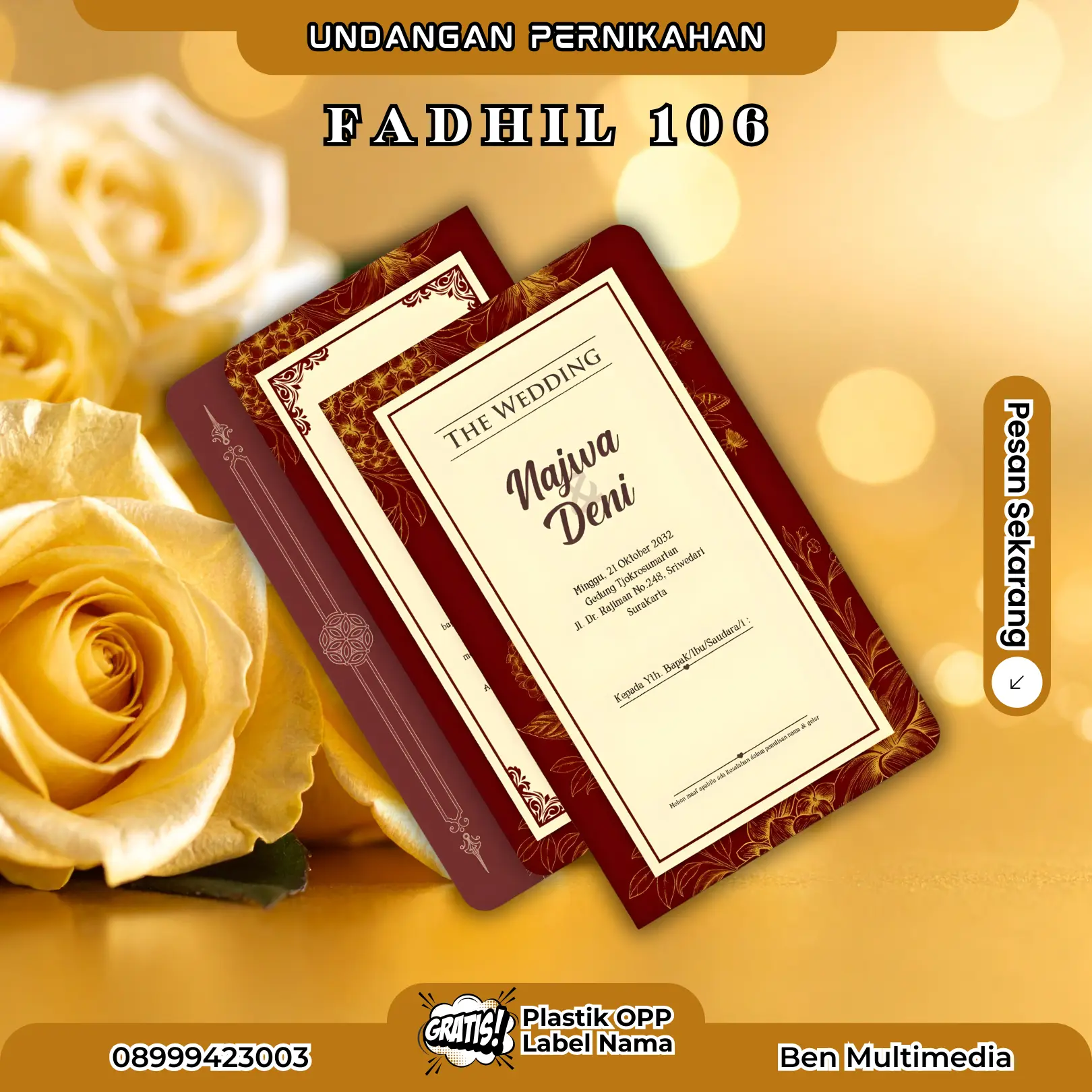 Cetak Fadhil 106 Blangko Pernikahan