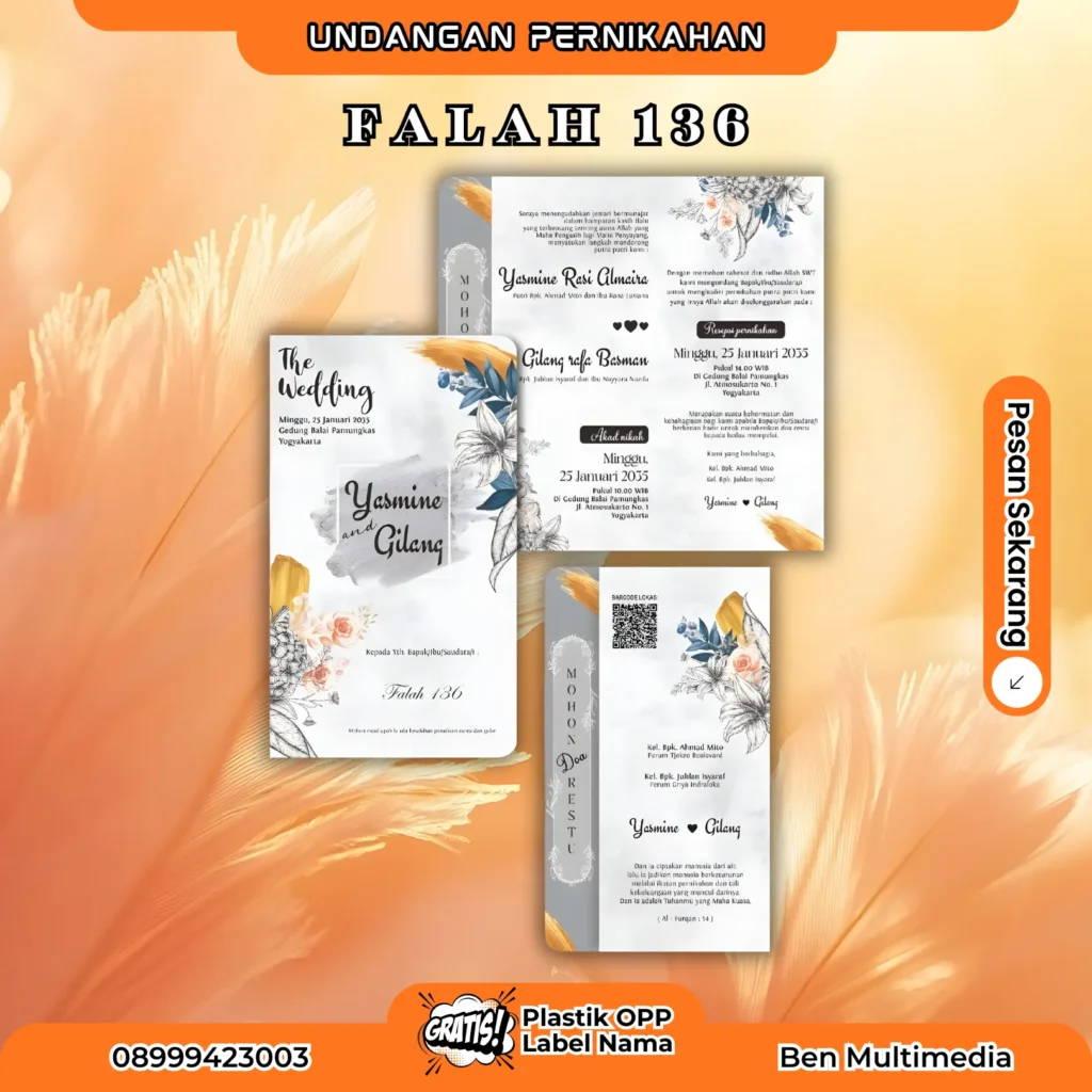 Template Blangko Falah 135-143 File Setting CorelDraw 3 Cetak Falah 136 Blangko Undangan