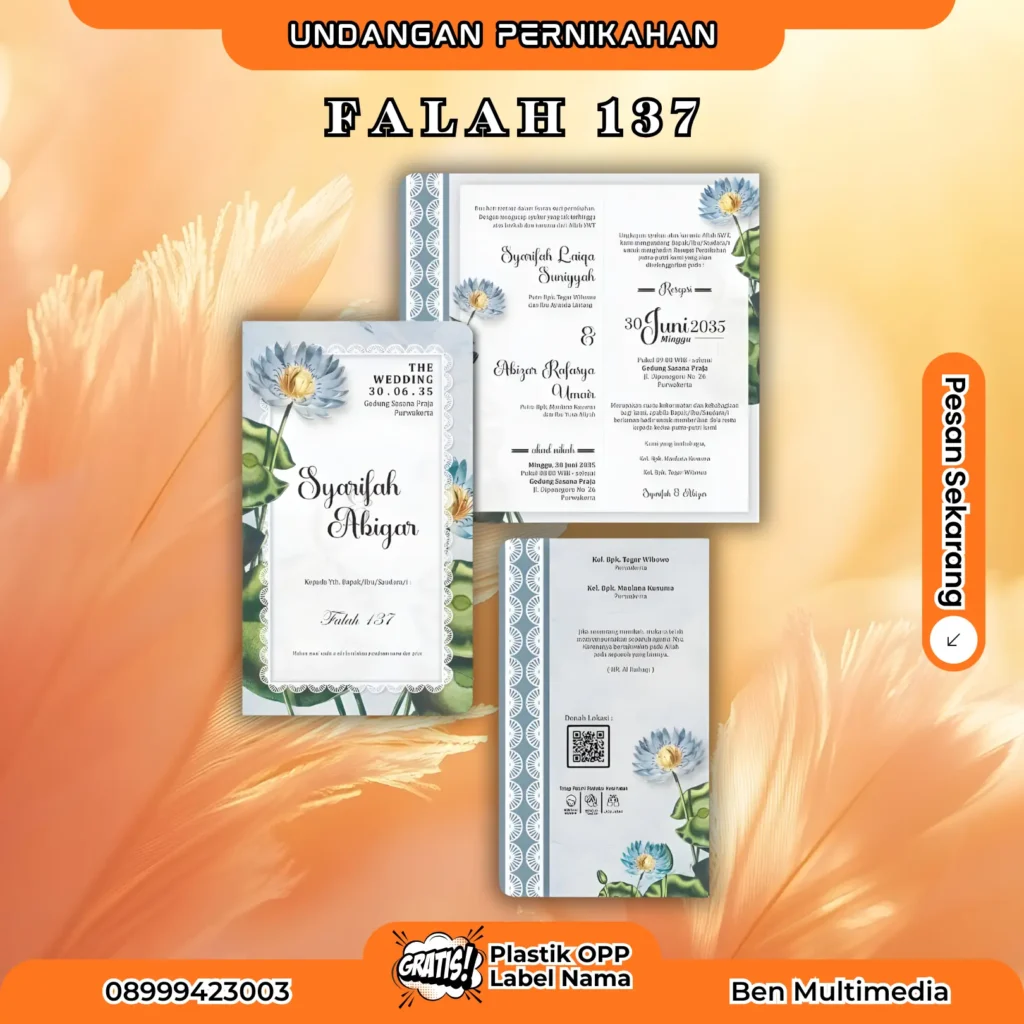 Template Blangko Falah 135-143 File Setting CorelDraw 4 Cetak Falah 137 Blangko Undangan