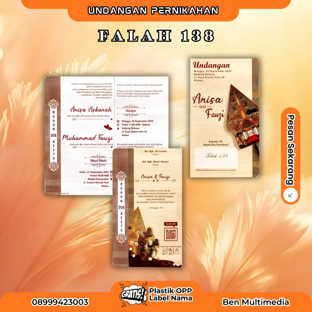 Template Blangko Falah 135-143 File Setting CorelDraw 5 Cetak Falah 138 Blangko Undangan