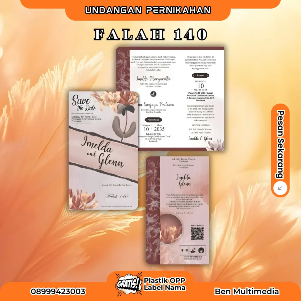 Template Blangko Falah 135-143 File Setting CorelDraw 7 Cetak Falah 140 Blangko Undangan