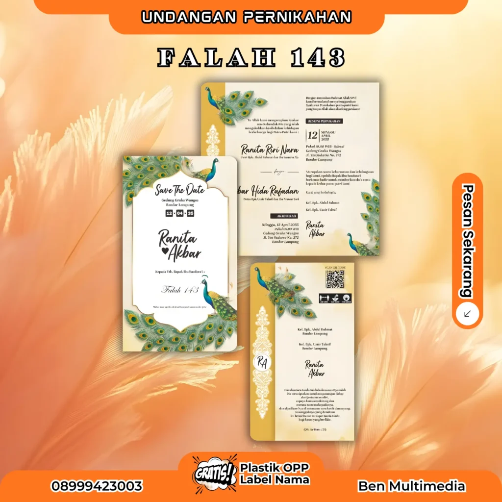 Template Blangko Falah 135-143 File Setting CorelDraw 10 Cetak Falah 143 Blangko Undangan