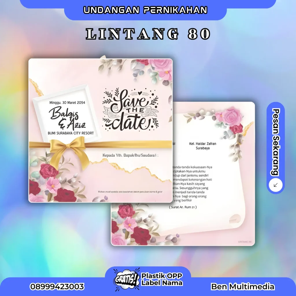 Template Blangko Lintang 79-83 File CorelDRAW Siap Pakai 3 Cetak Lintang 80 Blangko Undangan