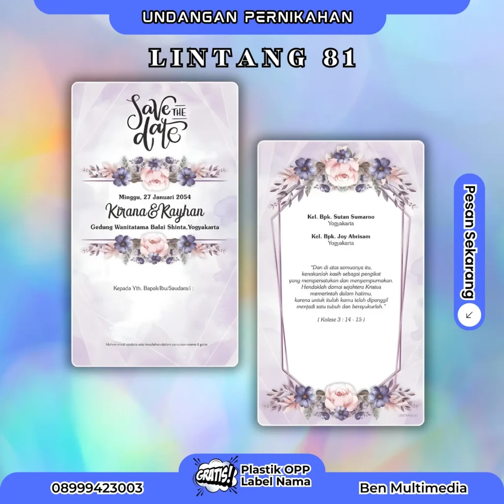 Template Blangko Lintang 79-83 File CorelDRAW Siap Pakai 4 Cetak Lintang 81 Blangko Undangan