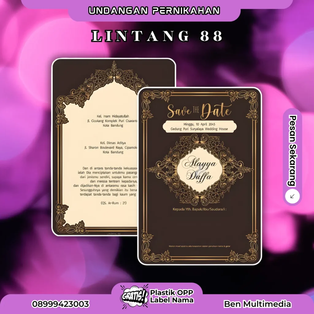 Cetak Lintang 88 Blangko Undangan