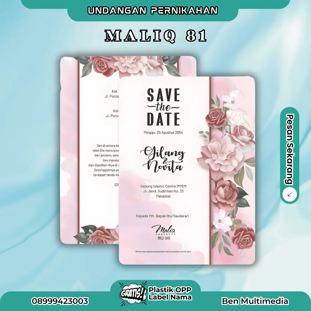 Cetak Blangko Undangan Maliq 81