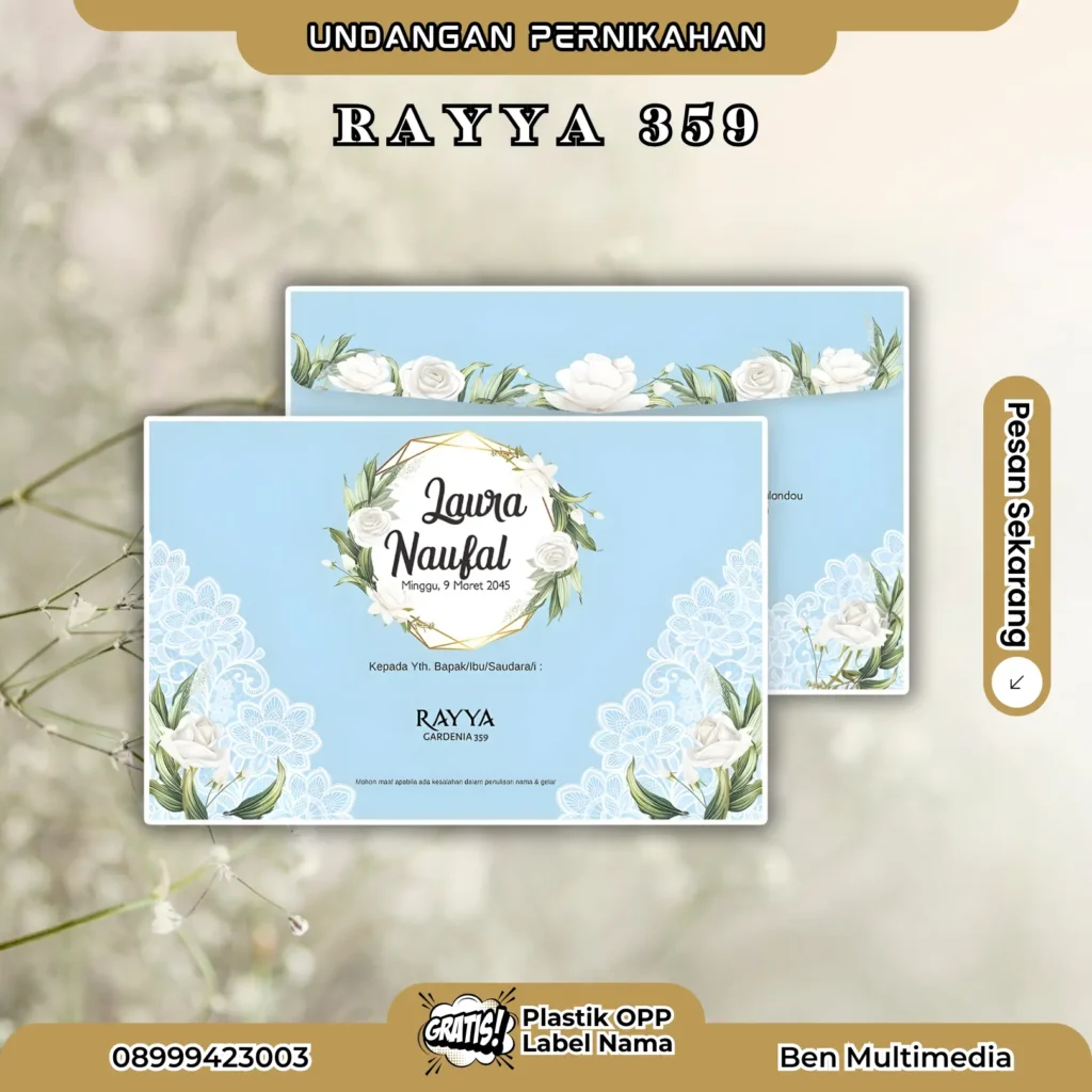 Cetak Rayya 359 Undangan Pernikahan