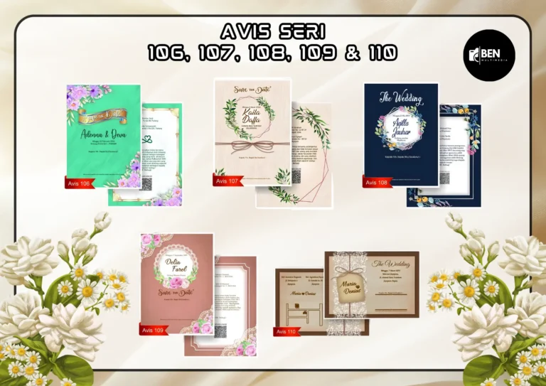 Template Blangko AVIS 106-110 File Setting Undangan Cetak