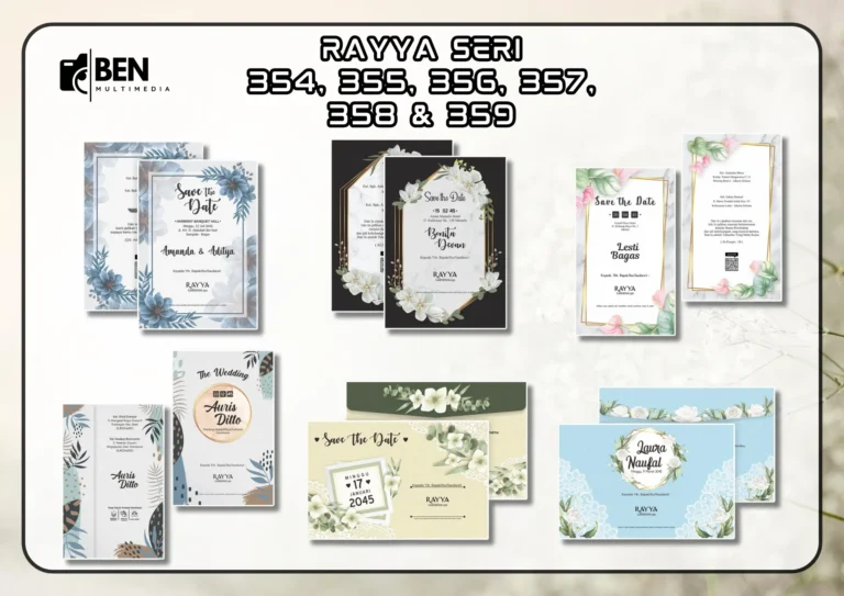 Template Blangko Rayya 354-359 File CDR Desain Undangan