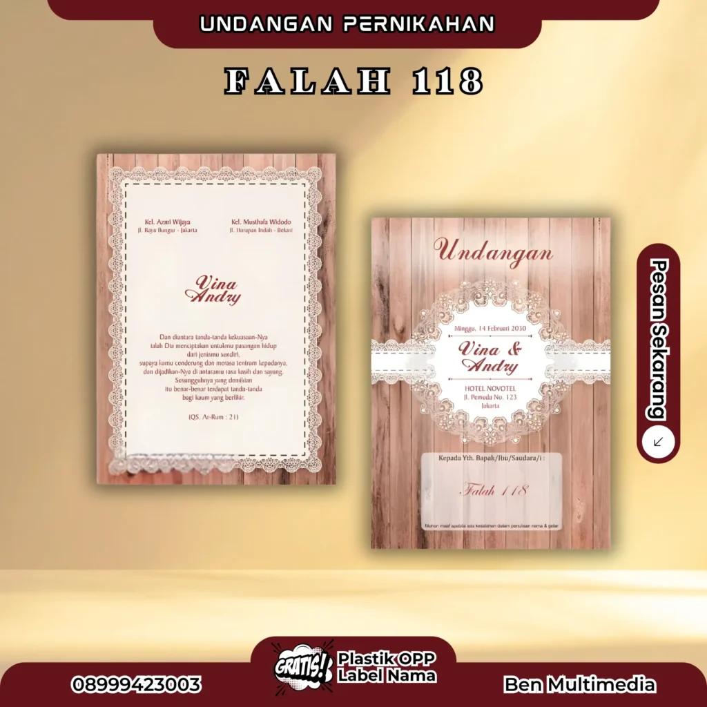 Percetakan Blangko Undangan Falah 118