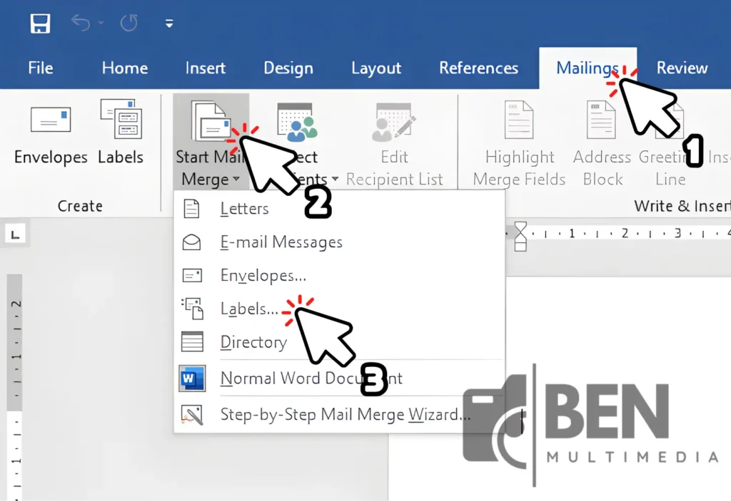 Cara Print Label Undangan 103 - Membuat Layout Label 103 di Microsoft Word