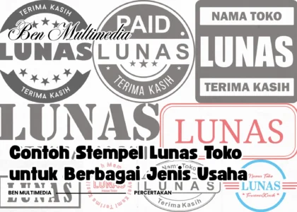 Contoh Stempel Lunas Toko untuk Berbagai Bentuk, Warna dan Ukuran Custom