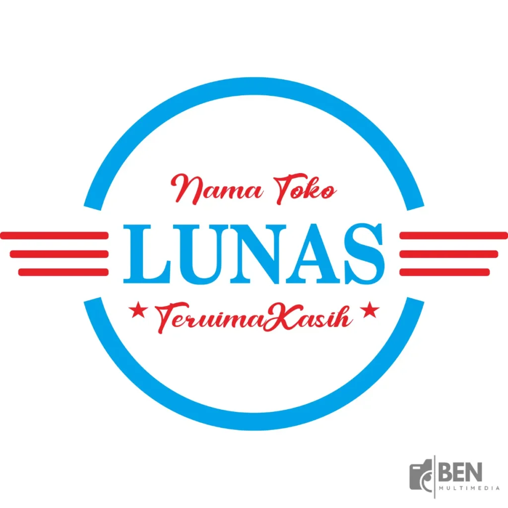 desain stempel lunas toko 11