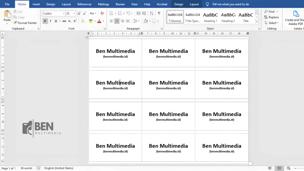 Download Format Label Undangan 103 Word