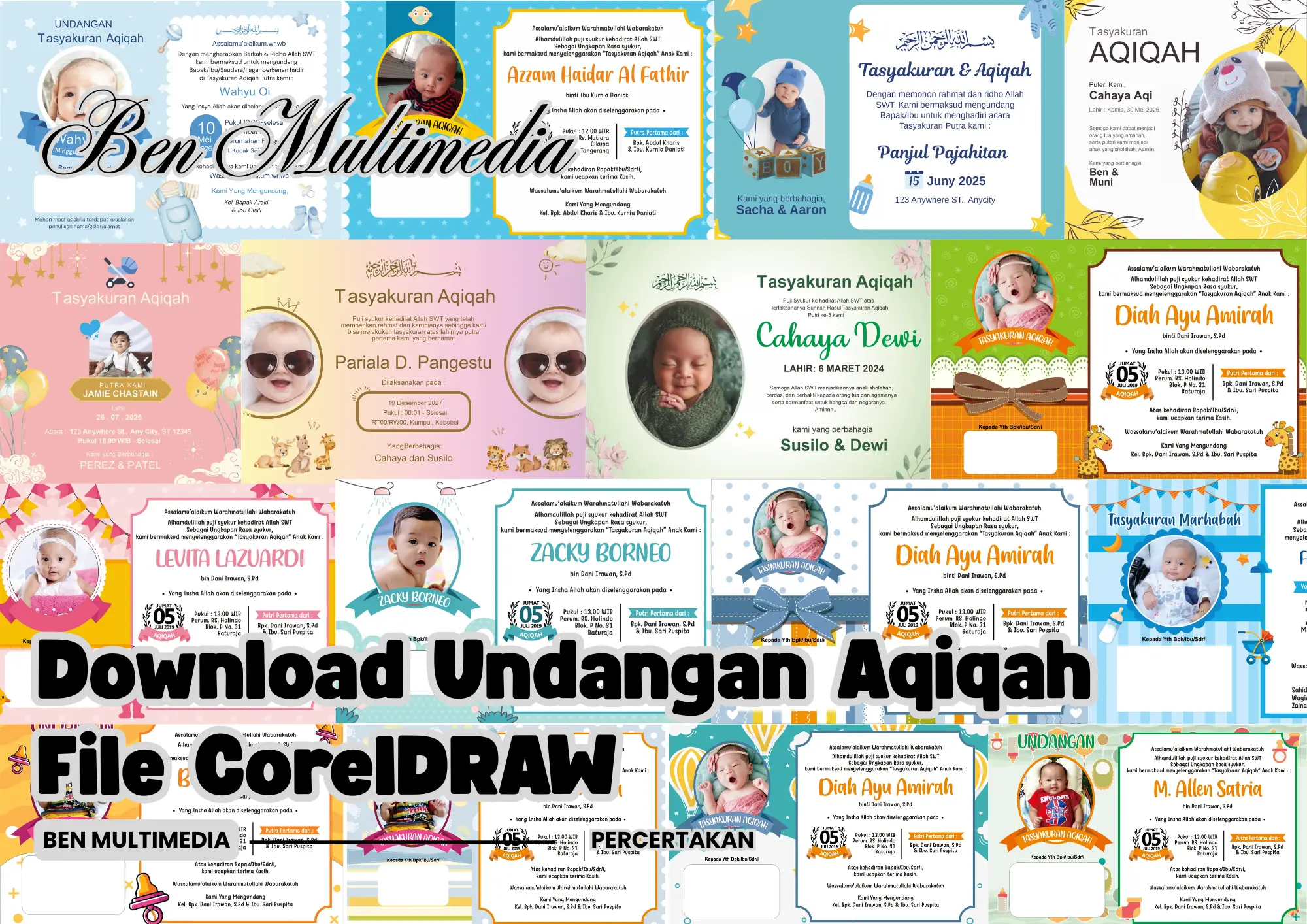 Download Undangan Aqiqah File CorelDRAW