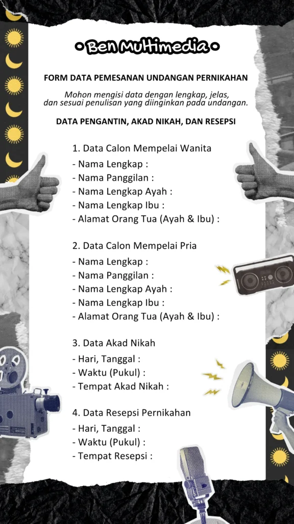 format isian undangan pernikahan