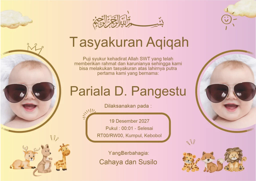 desain undangan aqiqah cdr