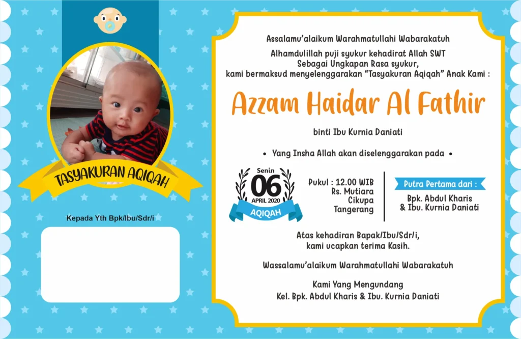 contoh desain aqiqah